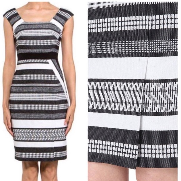Karen Millen Striped Tweed Pencil Dress - Picture 2 of 14